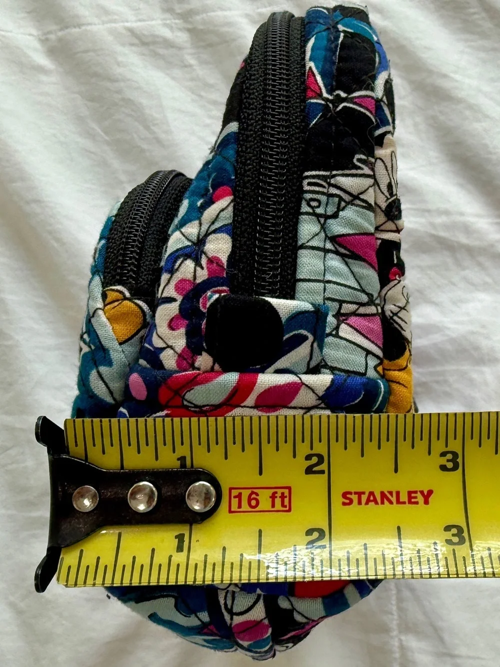 Vera Bradley Blue Pink Quilted Mickey Cosmetic Case